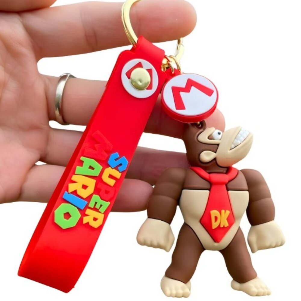 Donkey Kong Super Mario 3D Figure Keychain Bag Charm